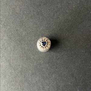 Silver and Blue Heart Charm for Pandora 925